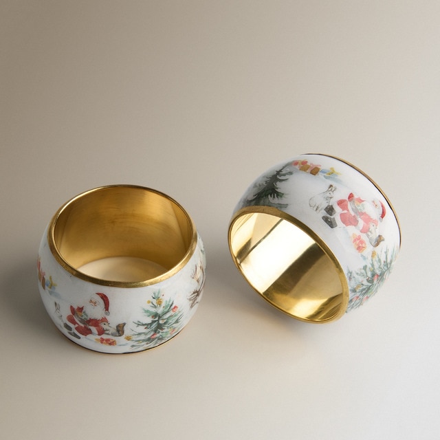 Imagem 0 de Conjunto de 2 Porta-guardanapos Claus Village