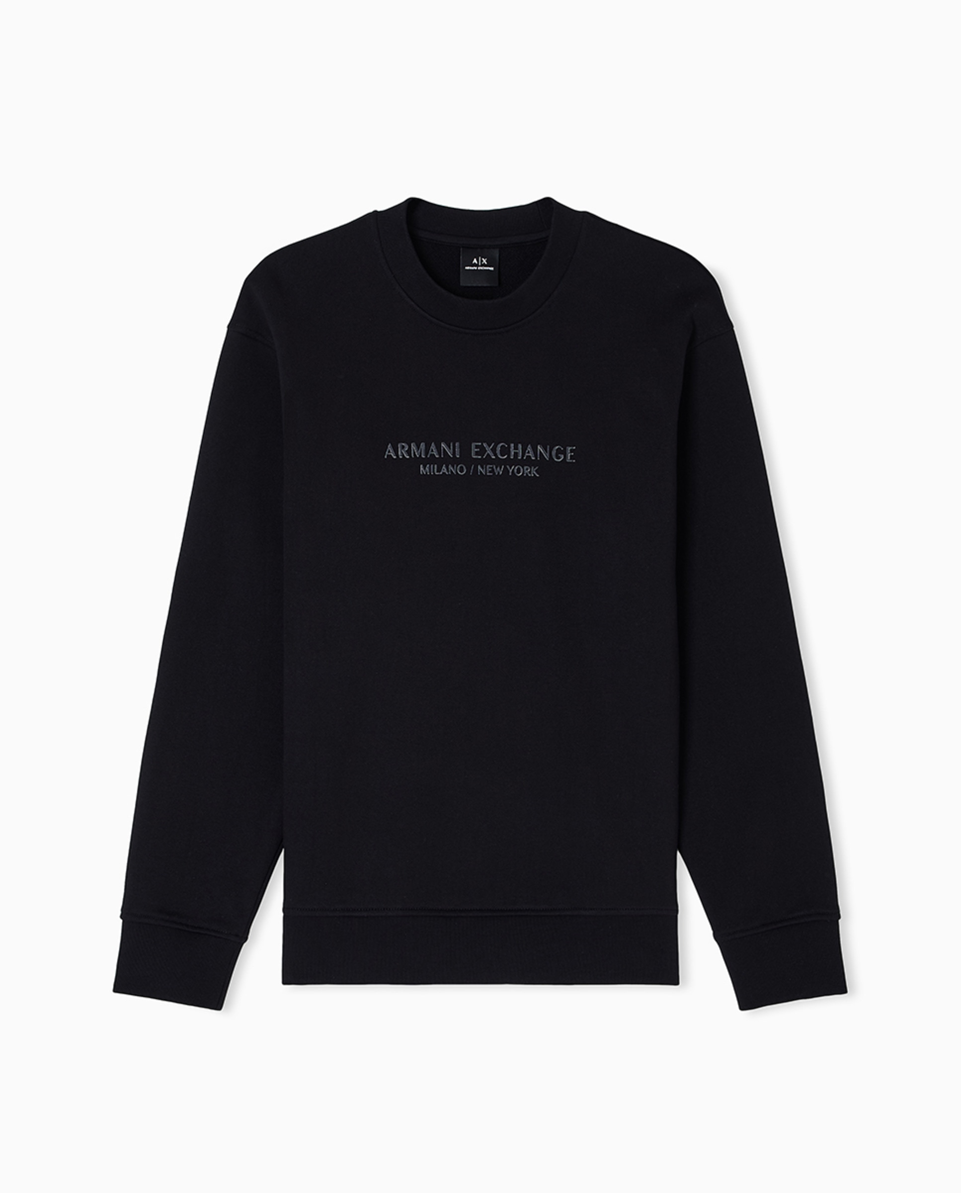 Sweatshirt com Logótipo a Condizer e Gola Redonda Preto-5