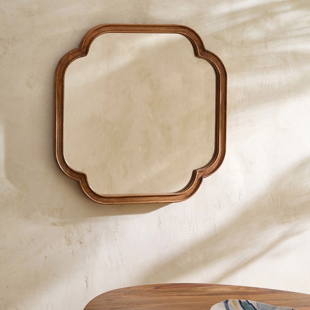 Imagen 0 de Espejo de pared cuadrado de madera de mango Bruno El Corte Inglés