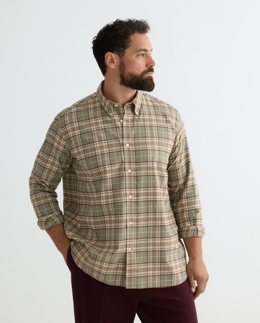 Imagen 0 de Camisa franela sport  de hombre con manga larga tallas grandes