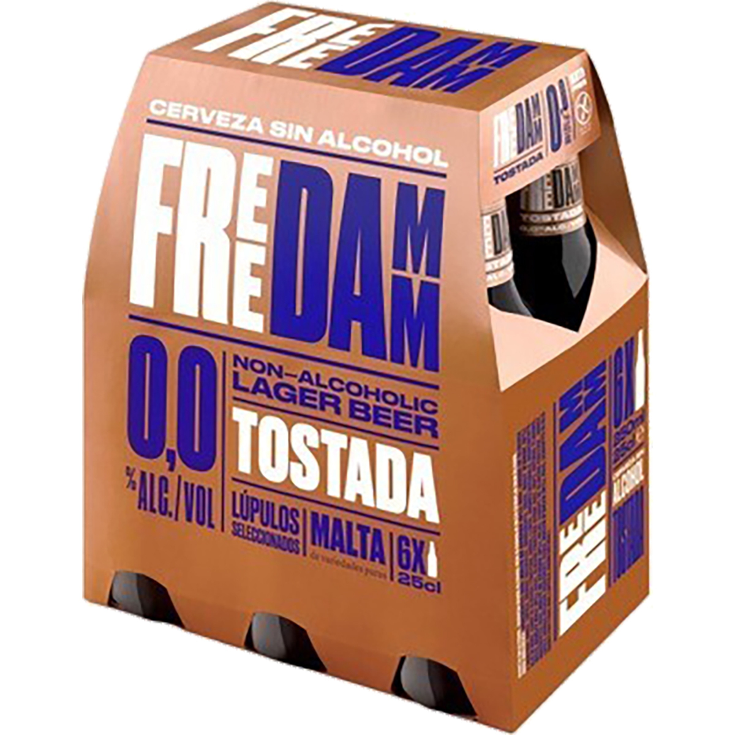 cerveza tostada 0,0% alcohol tipo Lager pack 6 botellas 25 cl