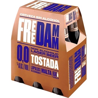 cerveza tostada 0,0% alcohol tipo Lager pack 6 botellas 25 cl - Free Damm
