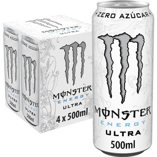 Ultra White bebida energética con taurina y ginseng pack 4 latas 50 cl - Monster Energy