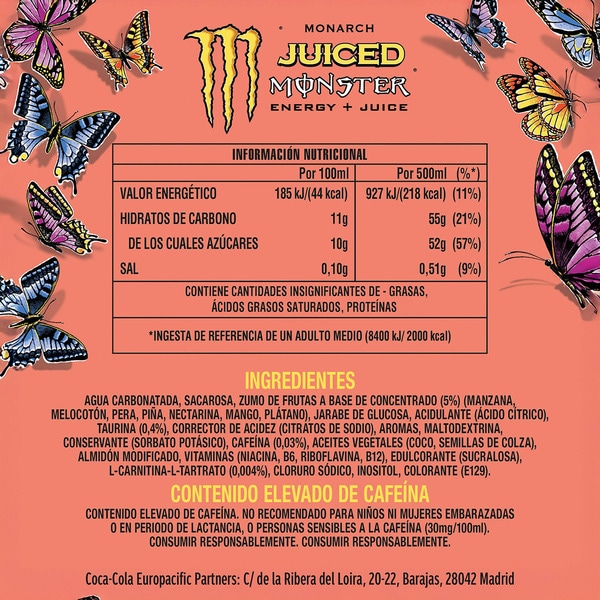 Monarch Energydrink mit Taurin und Ginseng Dose 50 cl