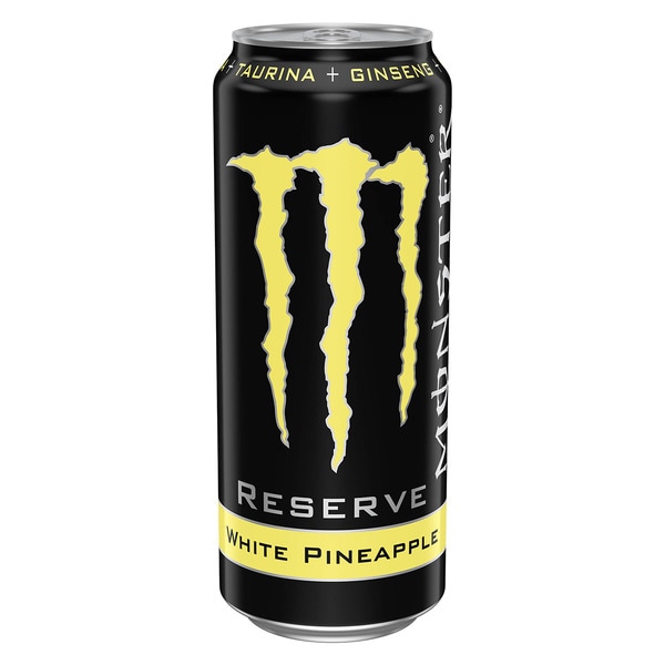 Energydrink mit Taurin und Ginseng Reserve weißer Ananasgeschmack Dose 50 cl