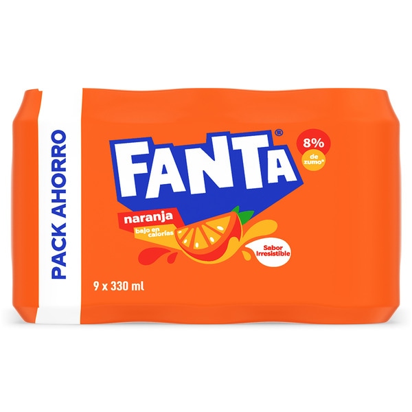 Orangenerfrischungsgetränk mit Kohlensäure, 9er-Pack Dosen 33 cl