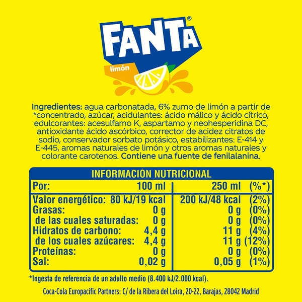Zitronenerfrischungsgetränk mit Kohlensäure, 2er-Pack Flaschen 2 l