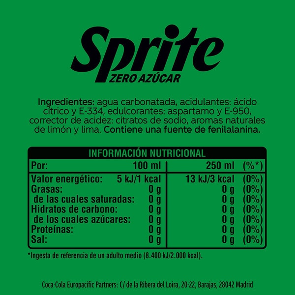 Limetten- und Zitronen-Erfrischungsgetränk zuckerfrei mit Kohlensäure Flasche 2 l