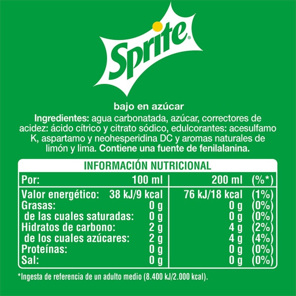 Limette-Zitronenerfrischungsgetränk mit Kohlensäure, 4er-Pack Flaschen 20 cl (Glasbehälter)