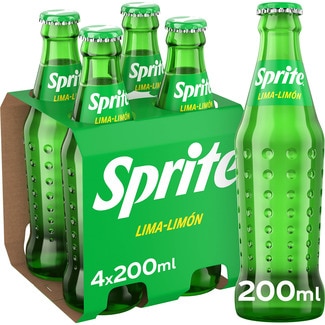 refresco de lima limón con gas pack 4 botellas 20 cl (envase de vidrio) - Sprite