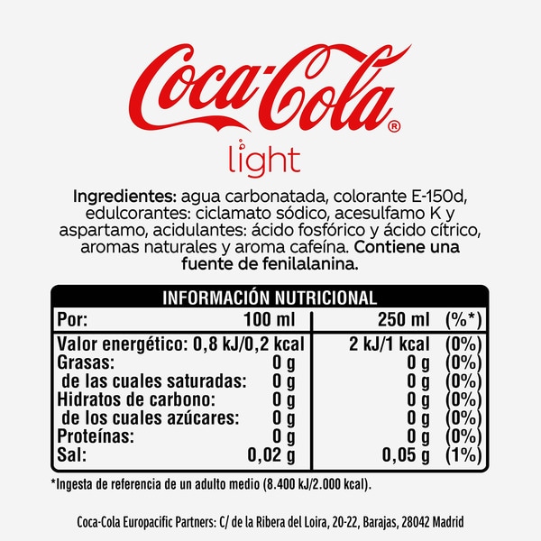 Cola-Erfrischungsgetränk zuckerfrei ohne Kalorien 2er-Pack Flaschen 2 l