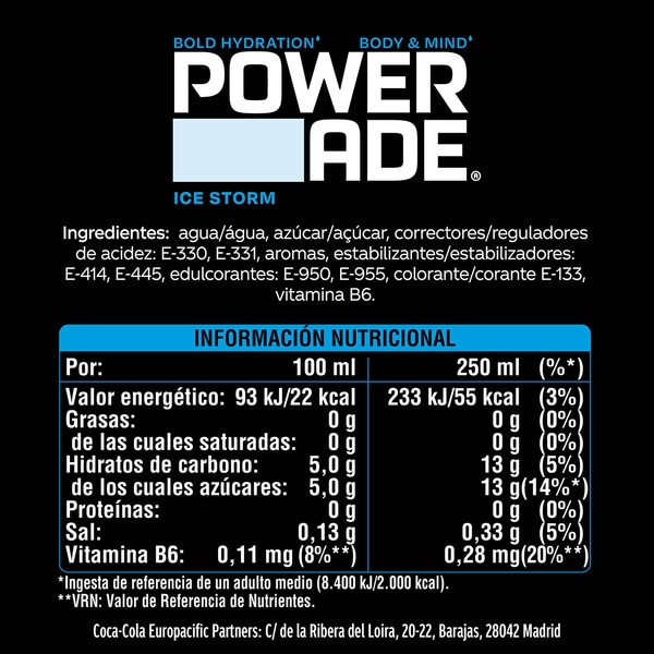 Ice Storm Iso-Getränk Flasche 50 cl Mit Sport-Deckel