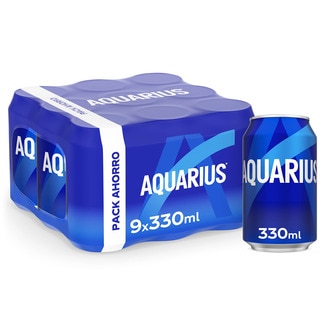 bebida isotónica sabor limón pack ahorro 9 latas 33 cl - Aquarius