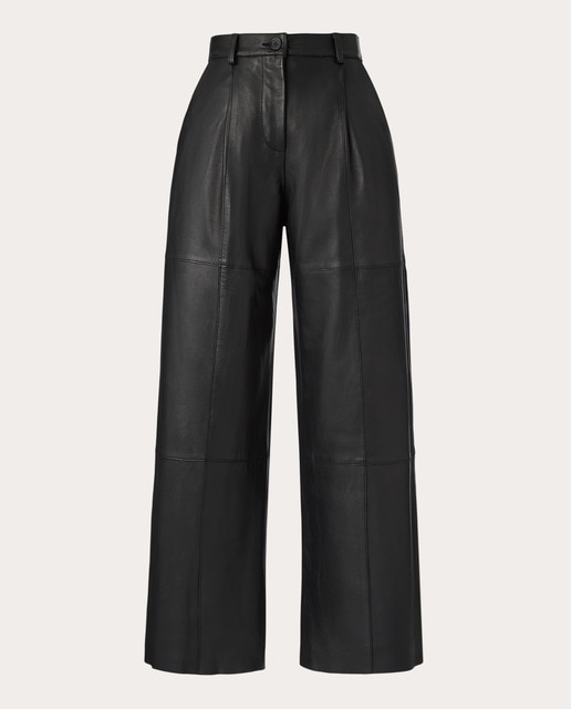 Imagen 0 de Pantalón recto de piel