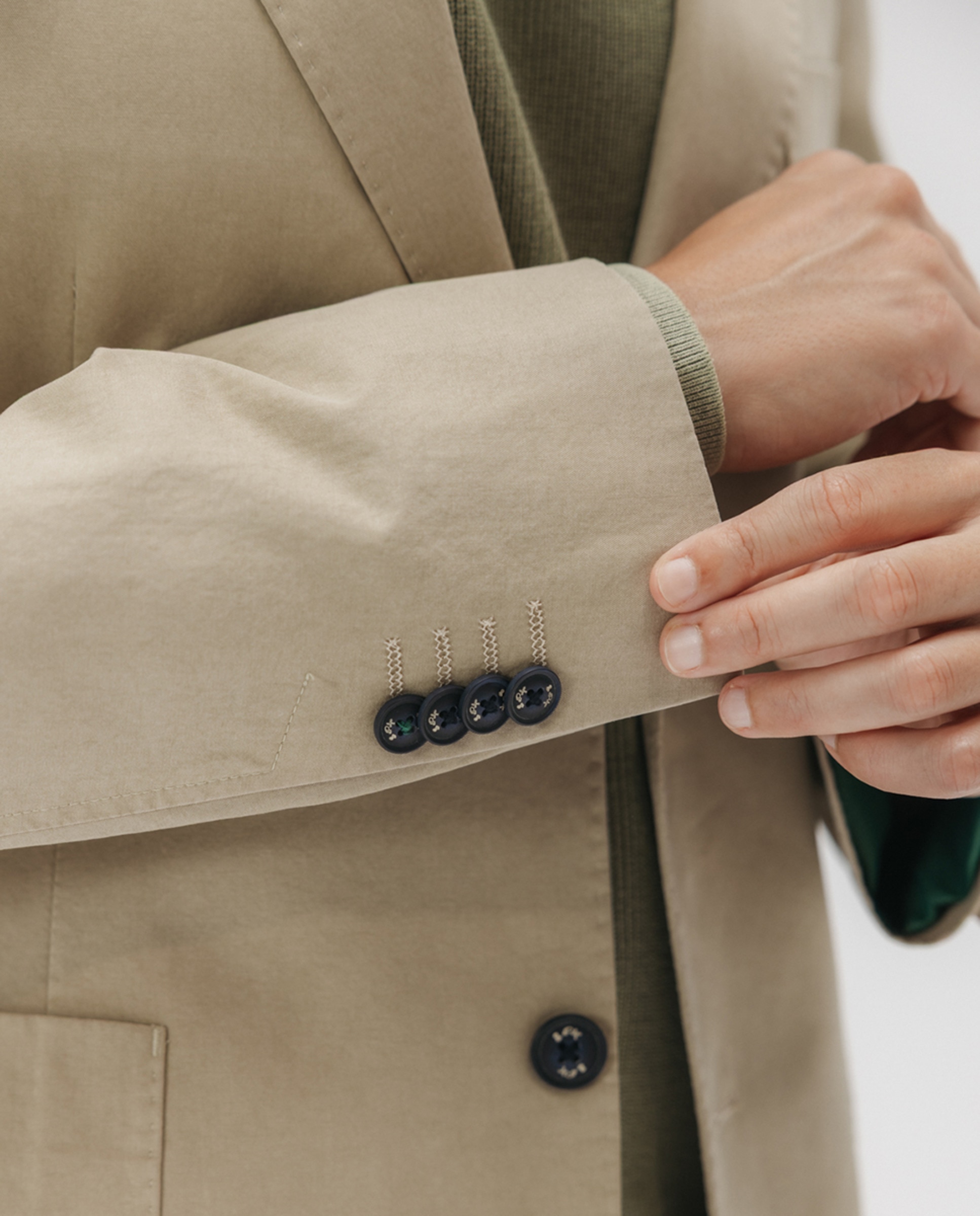Blazer de Algodão com Três Bolsos Camel-6