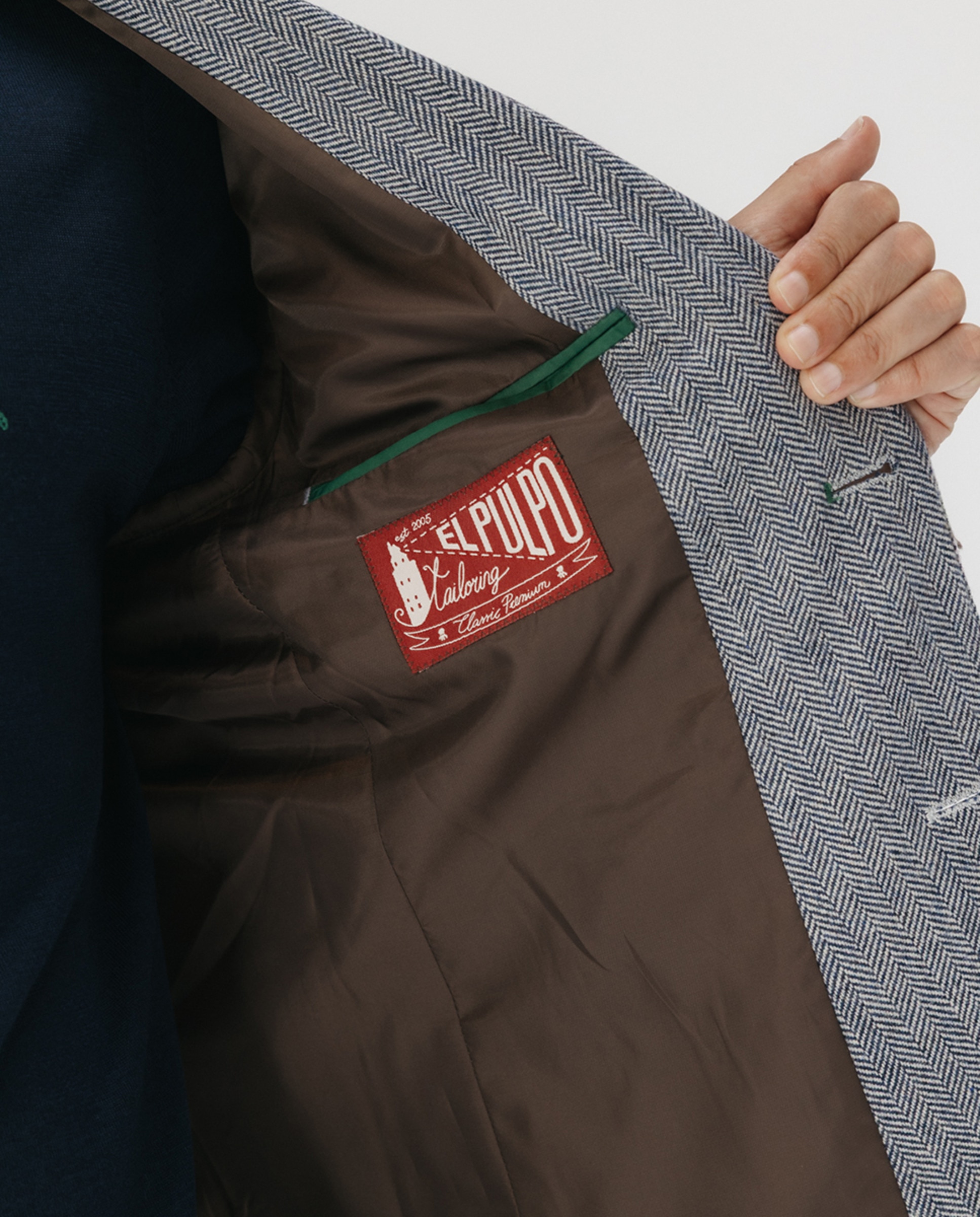 Blazer de homem Azul-4