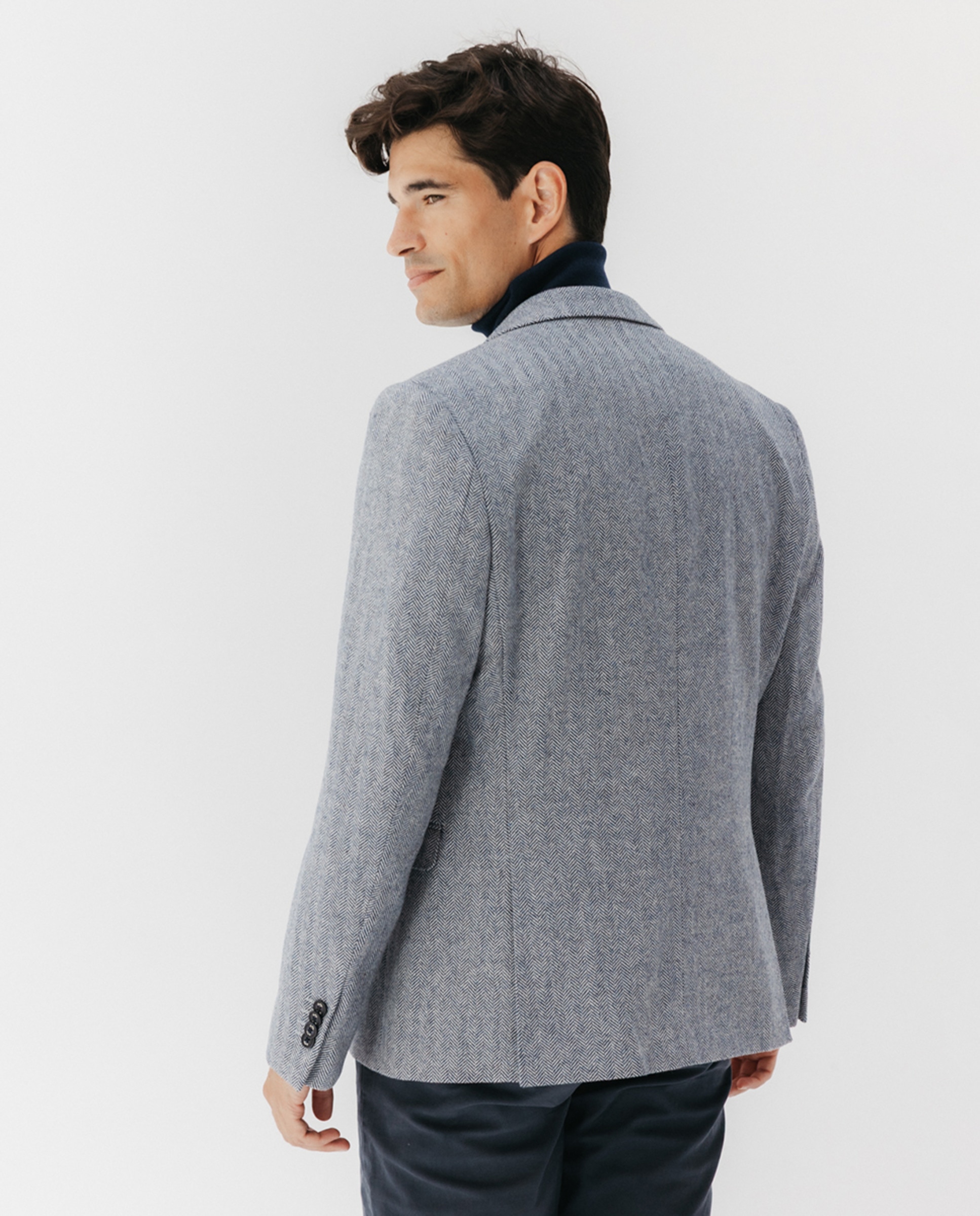 Blazer de homem Azul-2