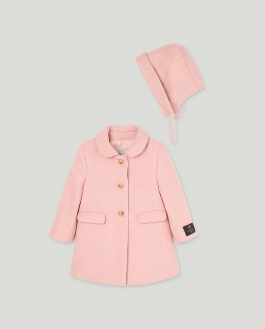 Imagen 0 de Abrigo paño inglés con capota de bebé