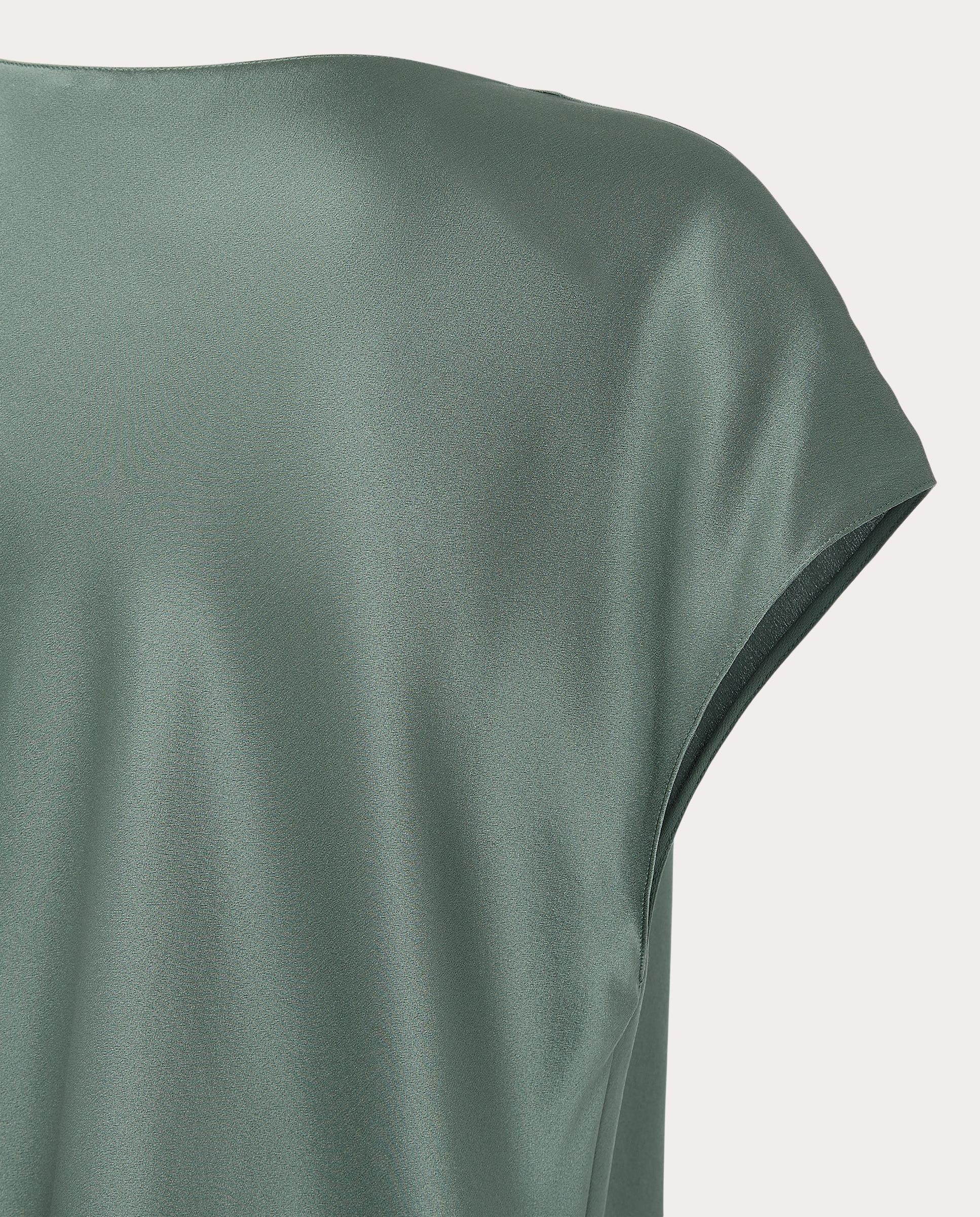 Blusa de Seda Verde Água-3