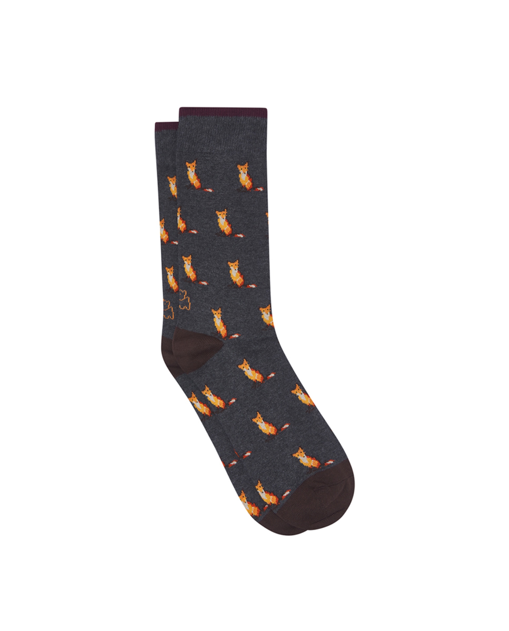 Meias Regular Cinzento-escuro-1