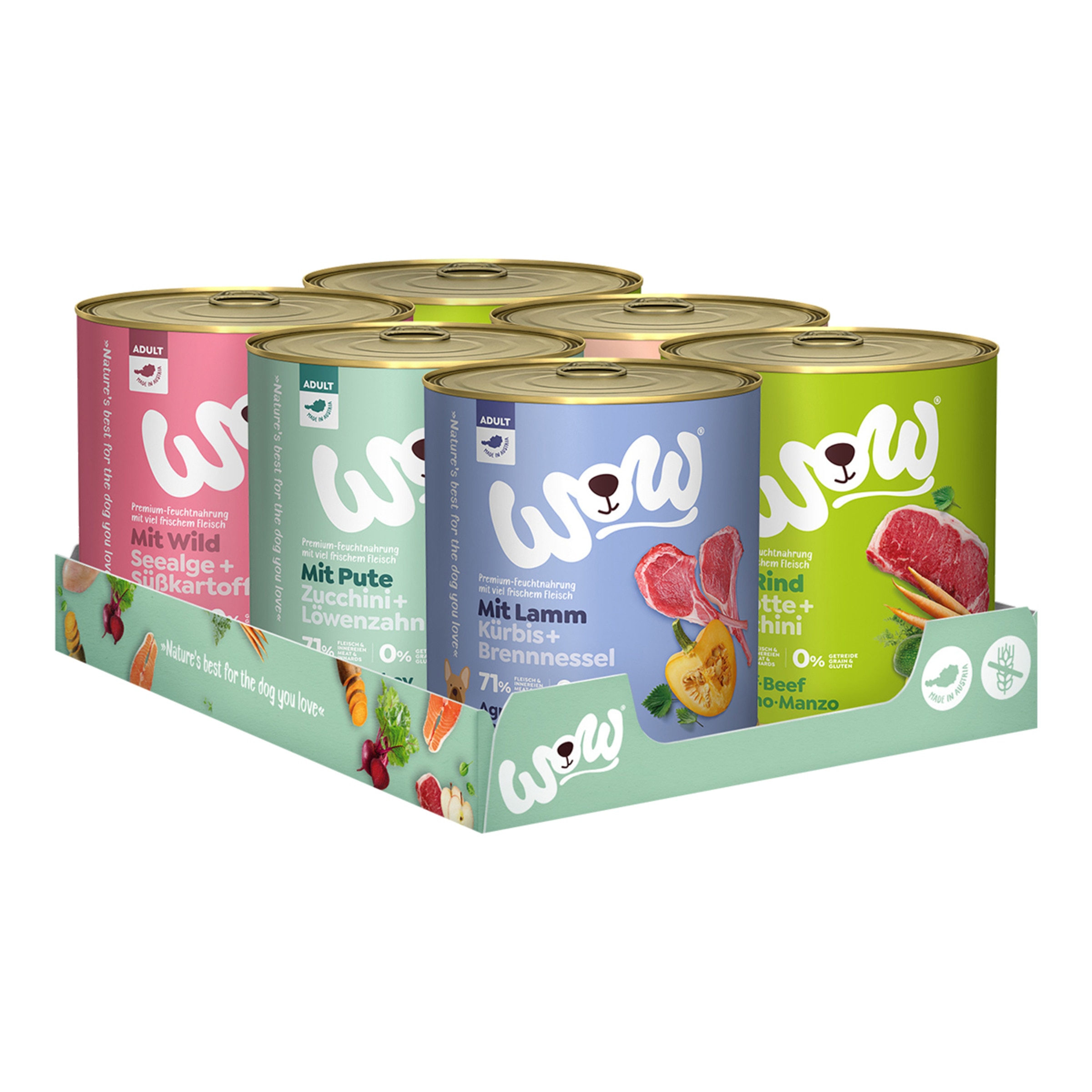 Imagen 0 de Comida húmeda para perros adultos Wow Multipack 6 x 800 g