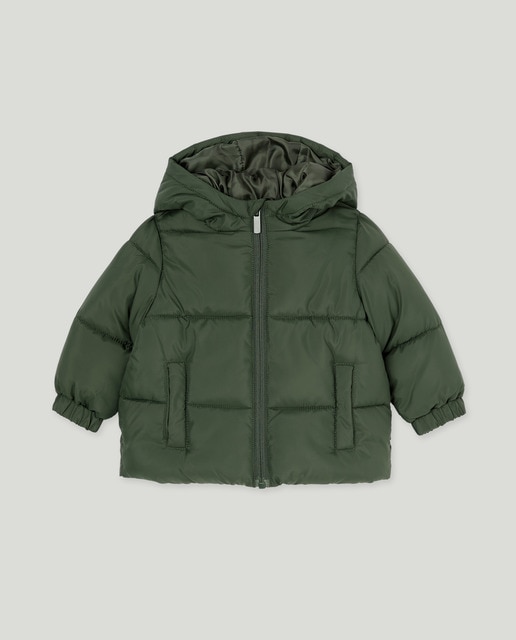 Imagen 0 de Abrigo de bebé básico con capucha y forro polar