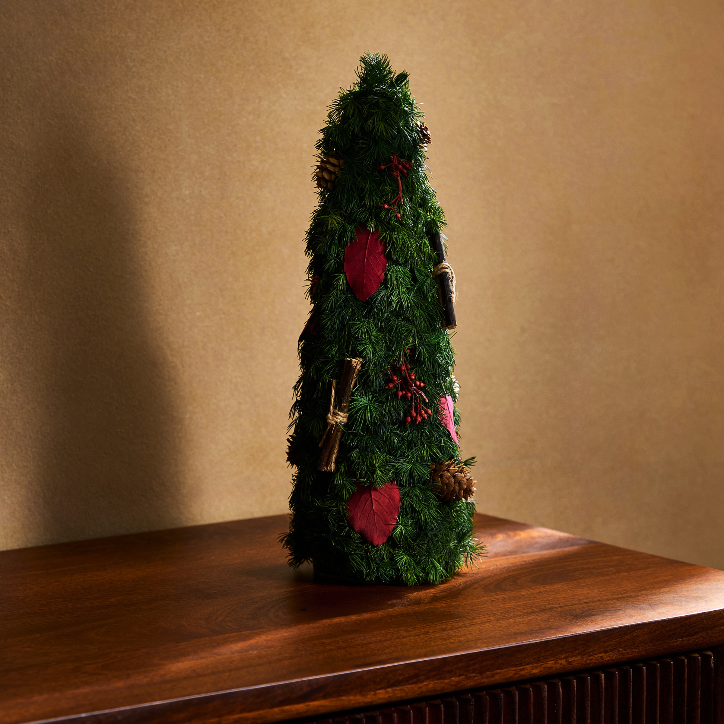 Árbol de mesa preservado Navidad Verde-1