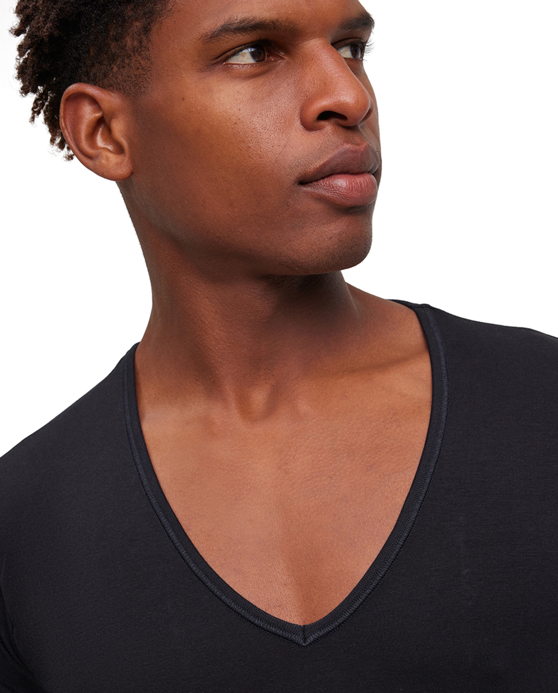 T-shirt Lisa de Manga Curta Preto-3