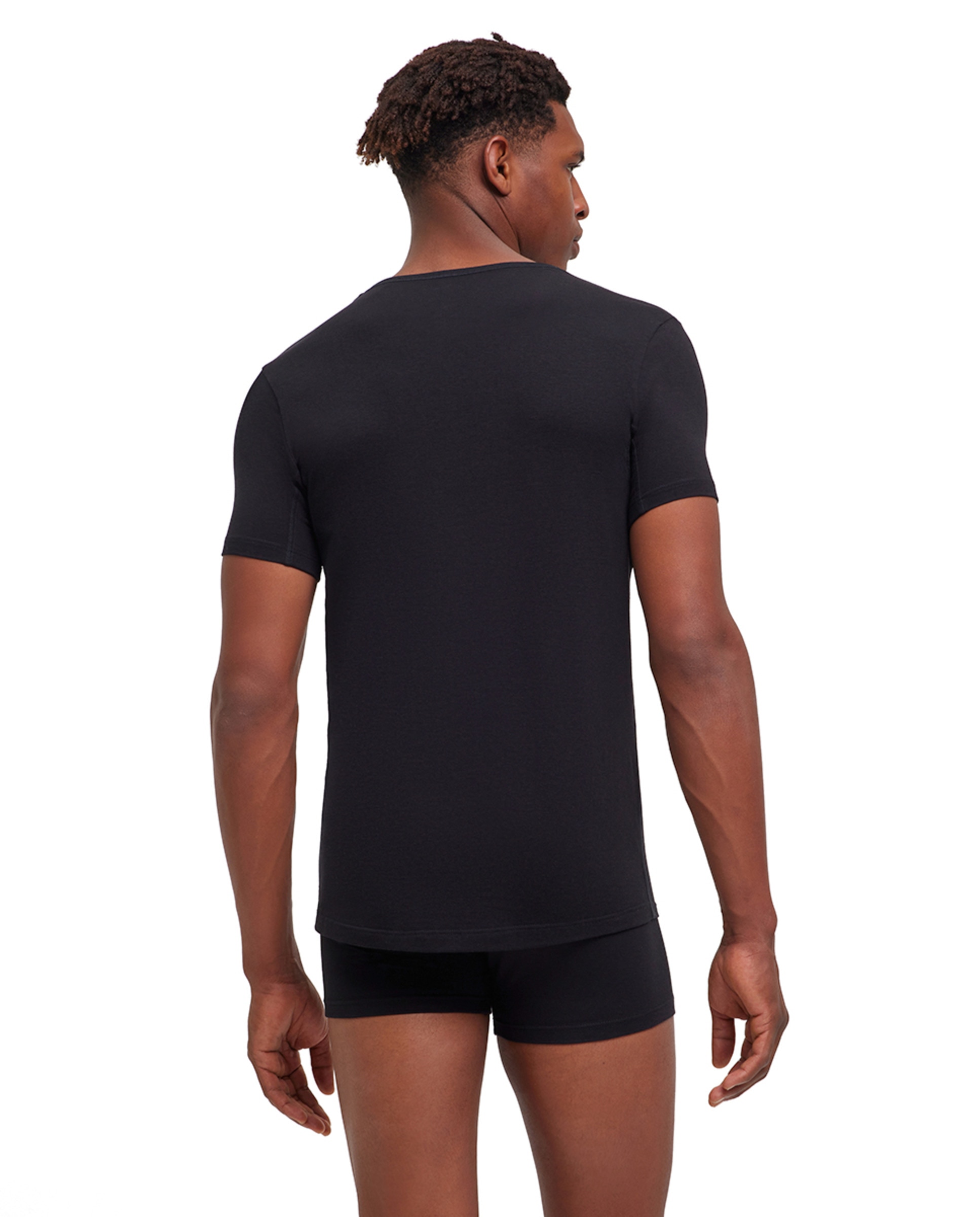 T-shirt Lisa de Manga Curta Preto-2