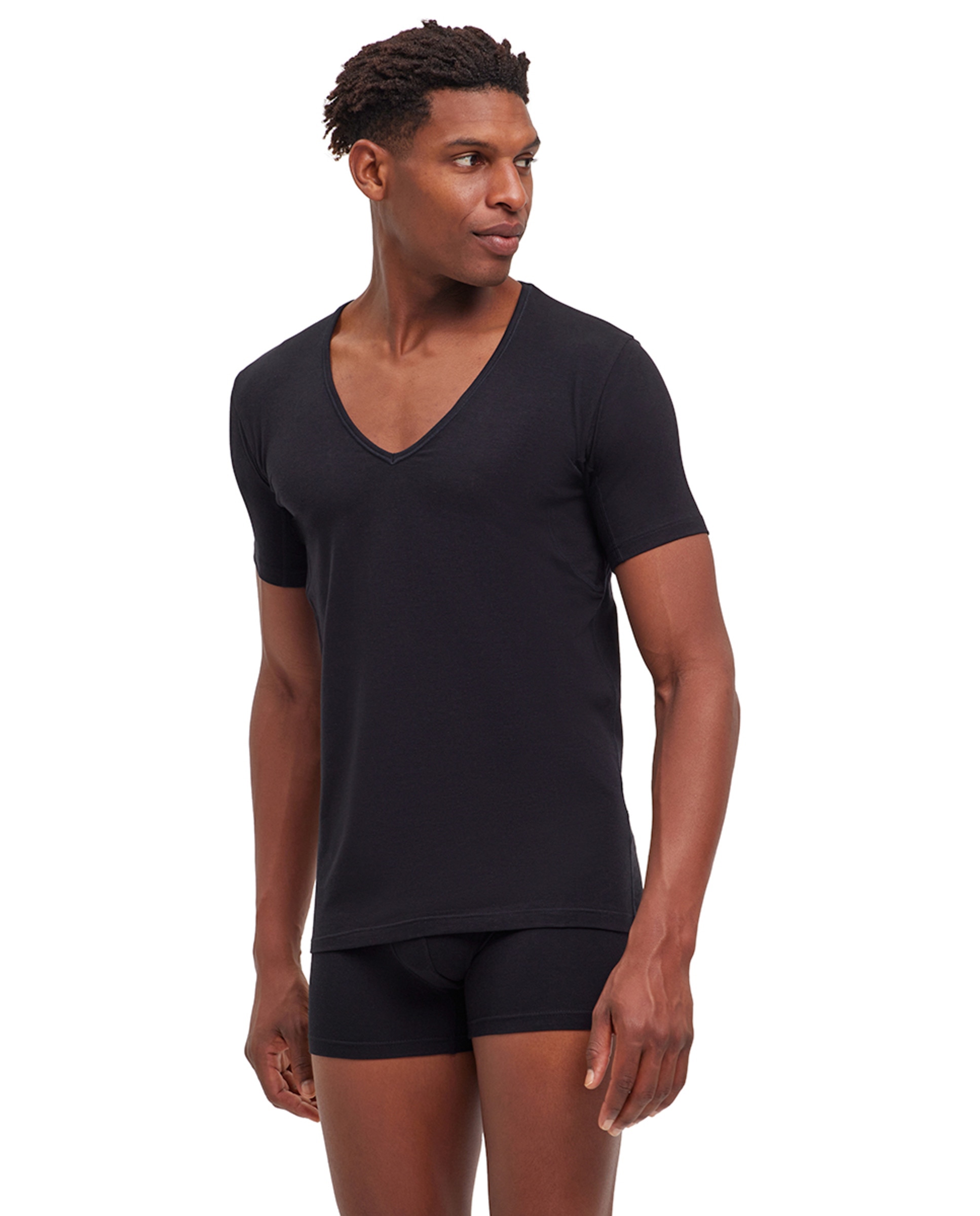 T-shirt Lisa de Manga Curta Preto-1