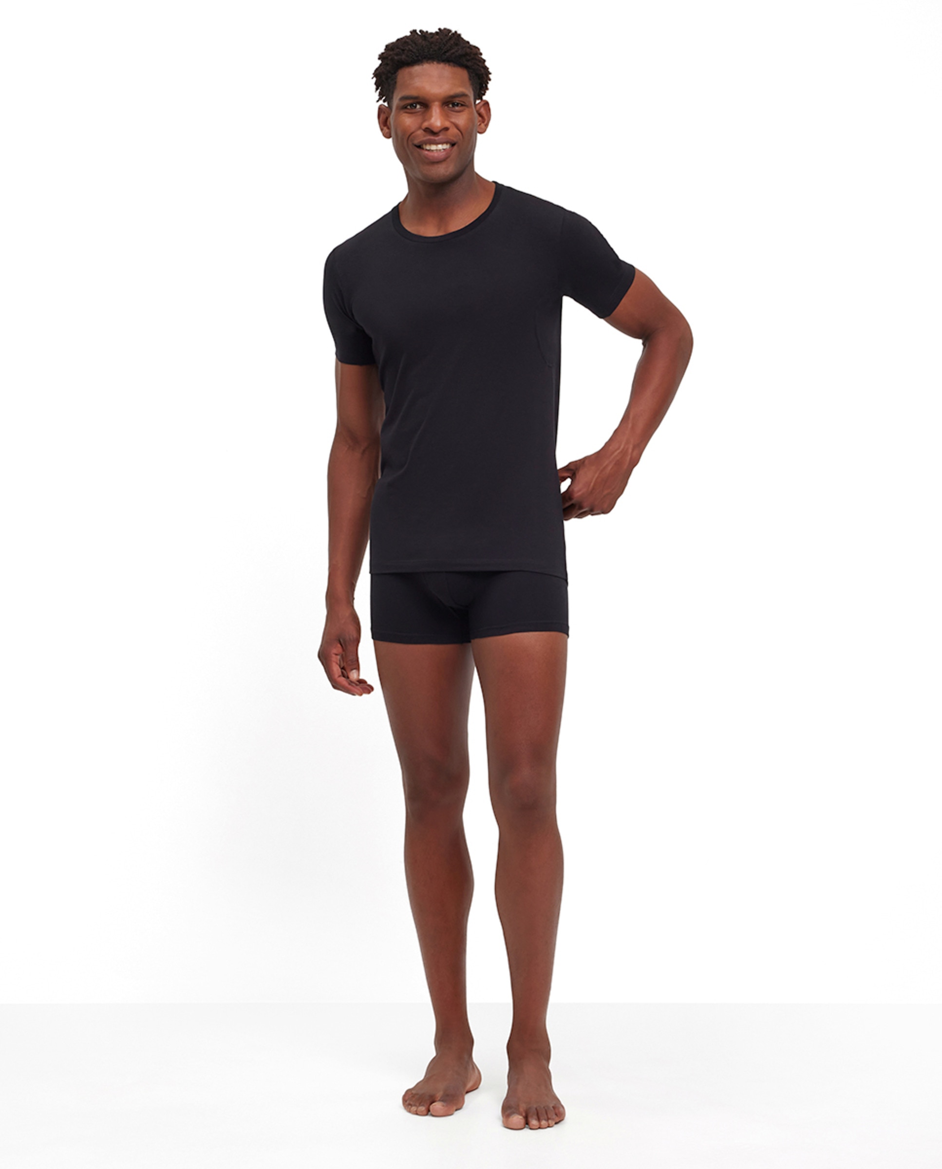 T-shirt Lisa de Manga Curta Preto-5