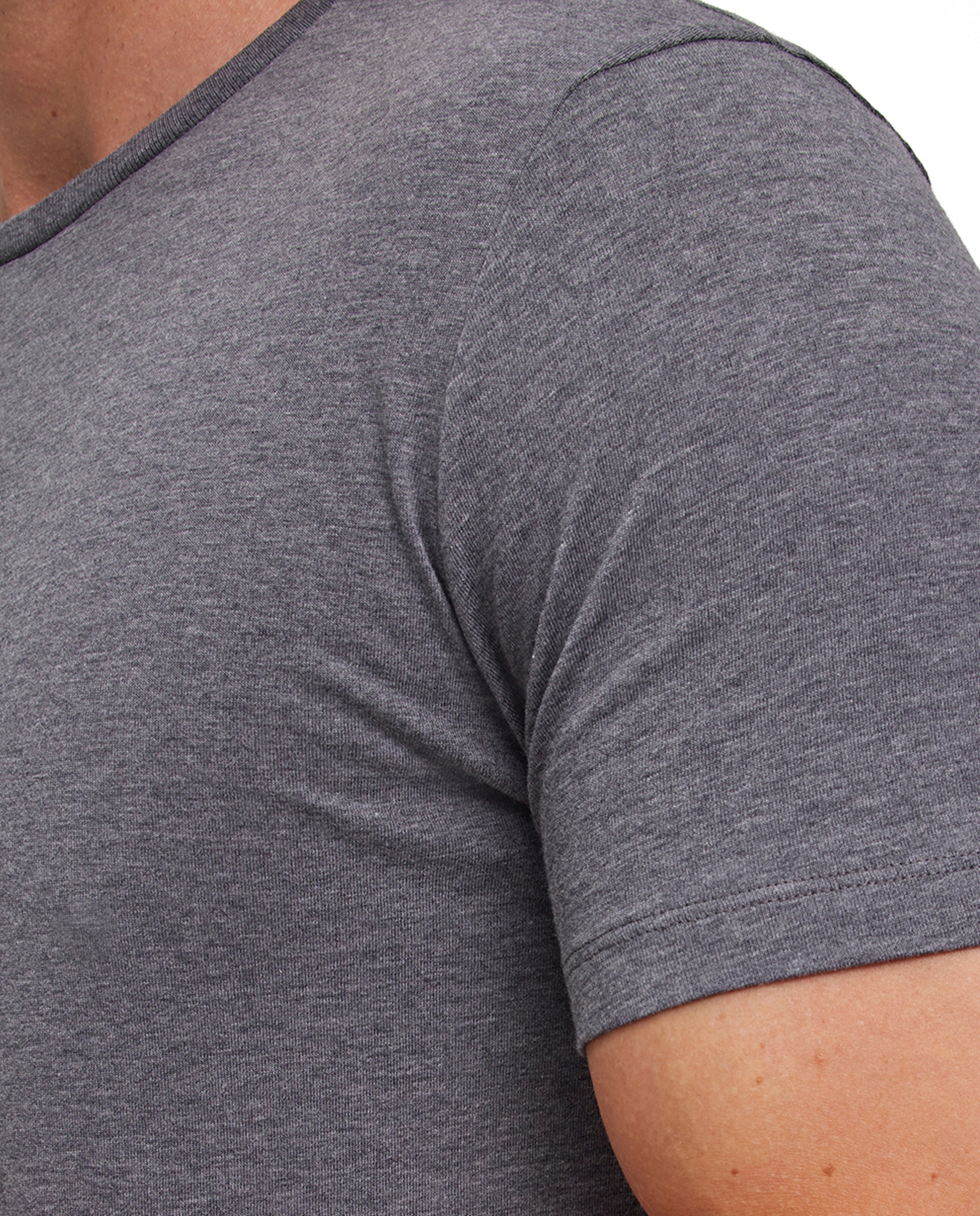 T-shirt Lisa de Manga Curta Cinzento-escuro-4