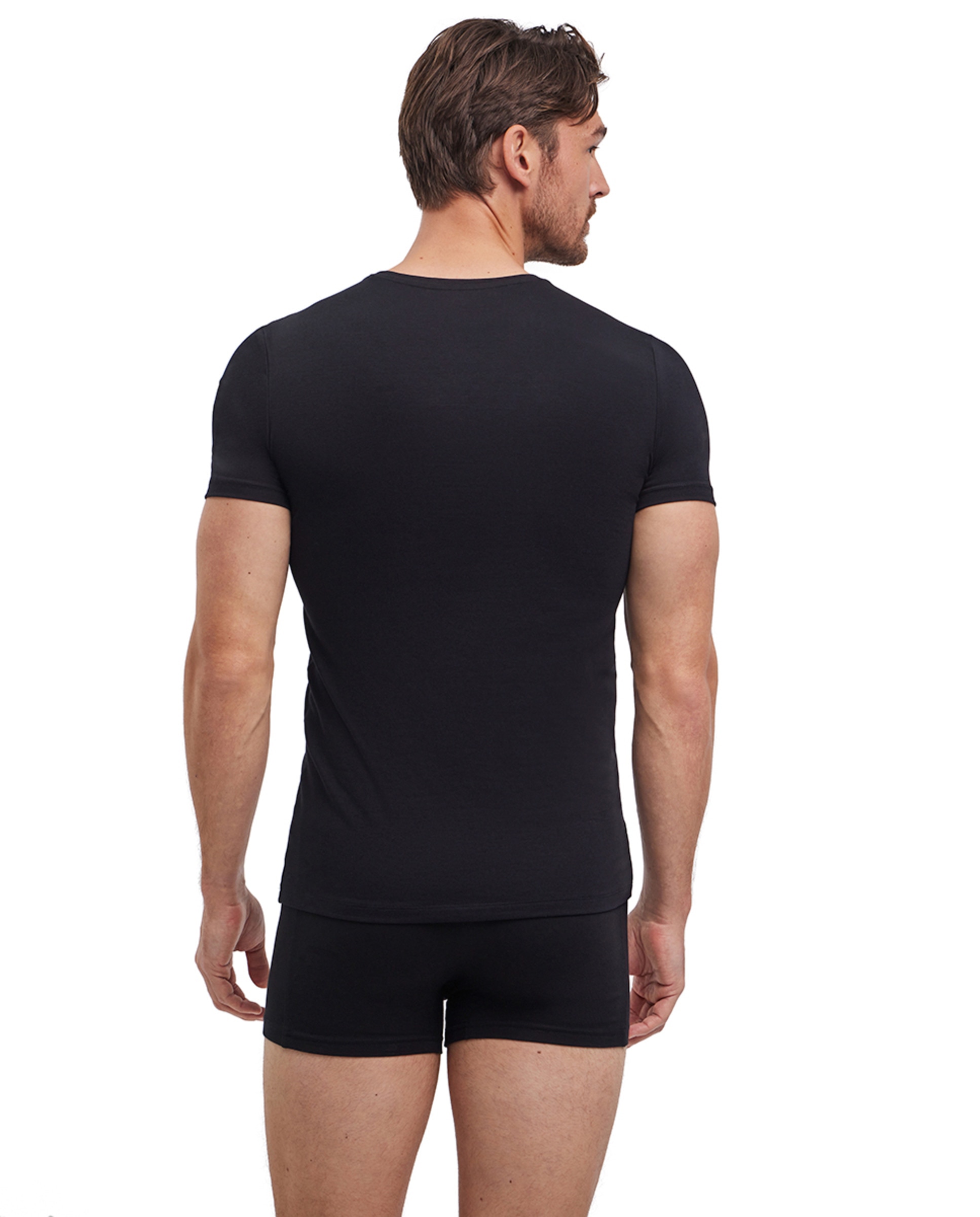 T-shirt Lisa de Manga Curta Preto-2