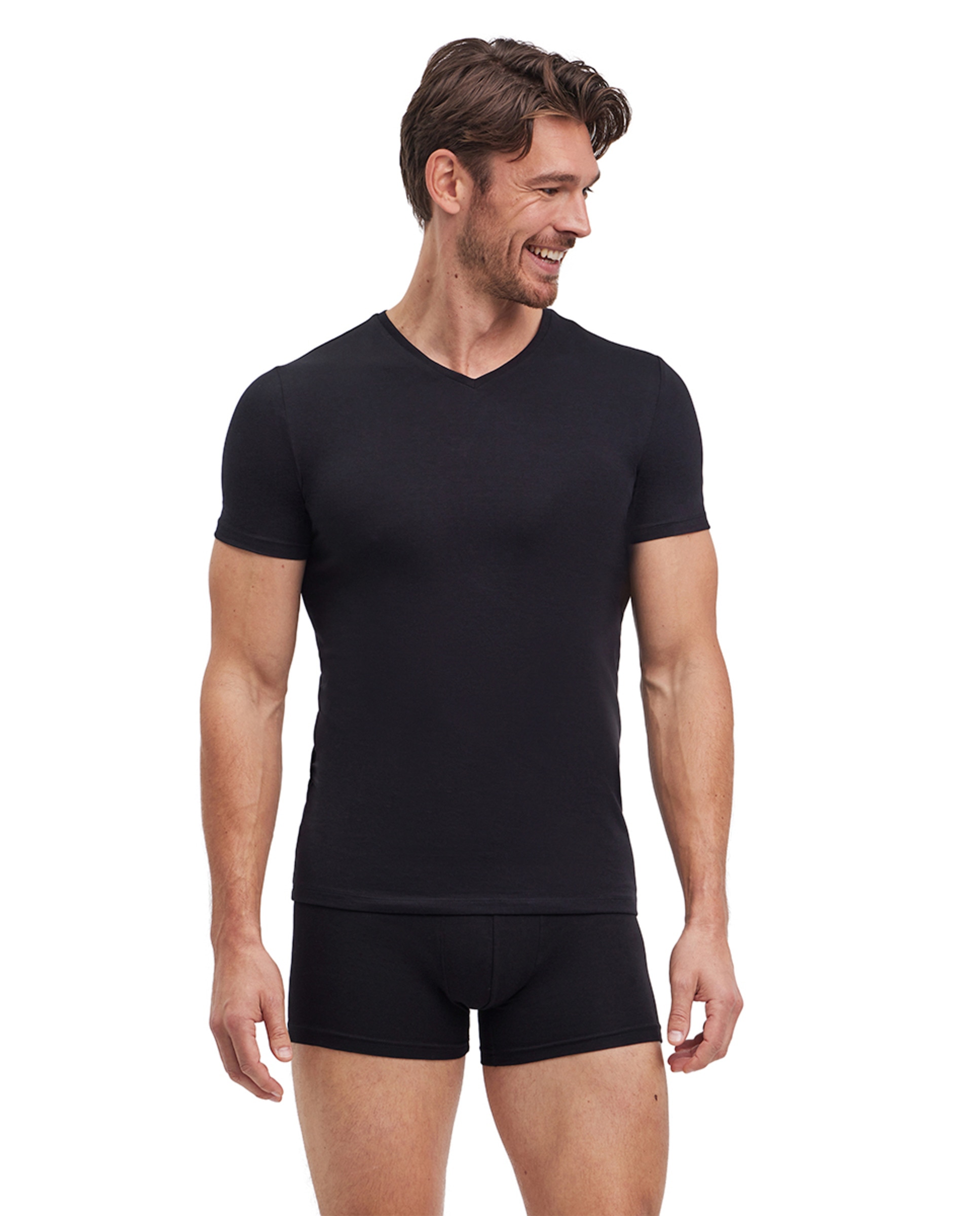 T-shirt Lisa de Manga Curta Preto-1