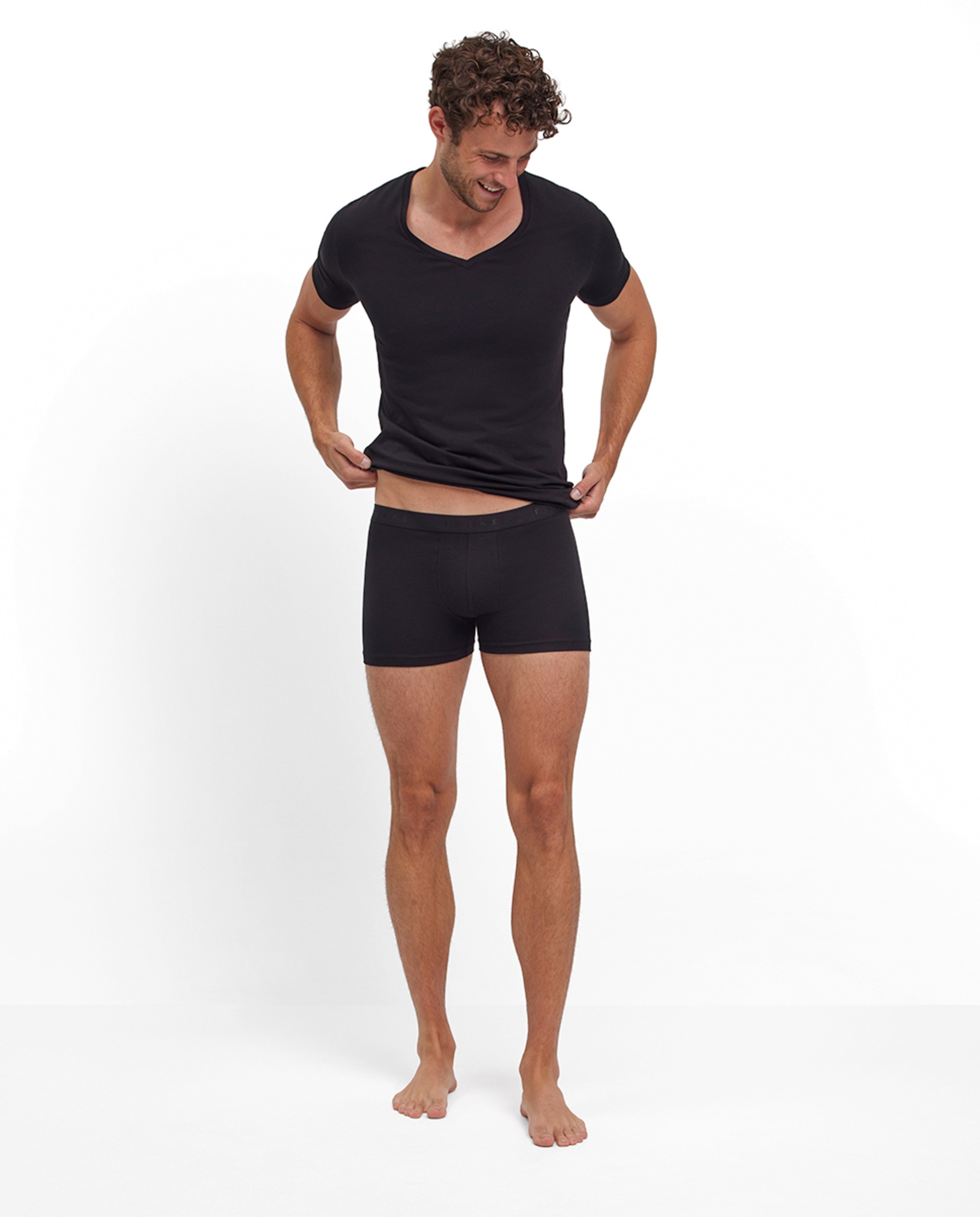 Imagen 6 de Boxer de punto liso de hombre - Falke - Negro Negro