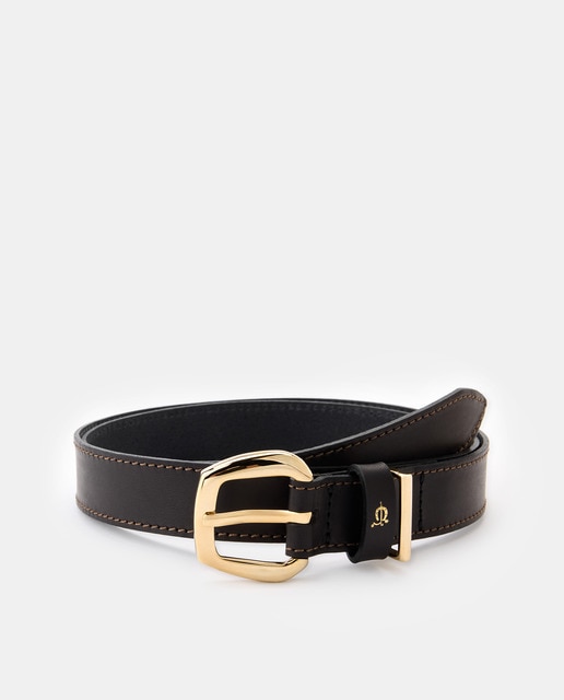 Imagem 0 de Cinto em Pele com Duplo Passador - Castanho