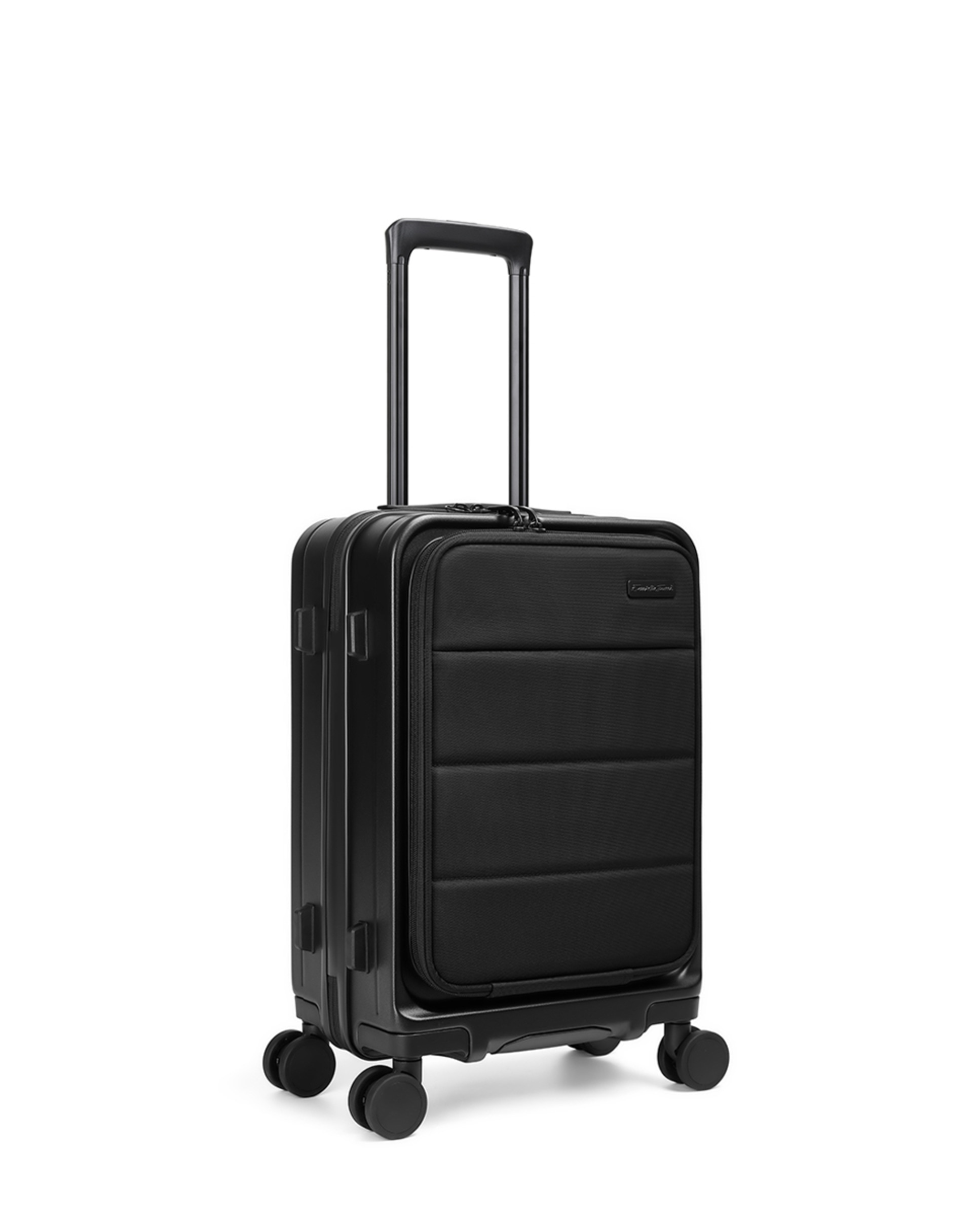 Mala de Policarbonato Tipo Trolley com Porta Soft - 53 cm/3,2 kg Preto-1