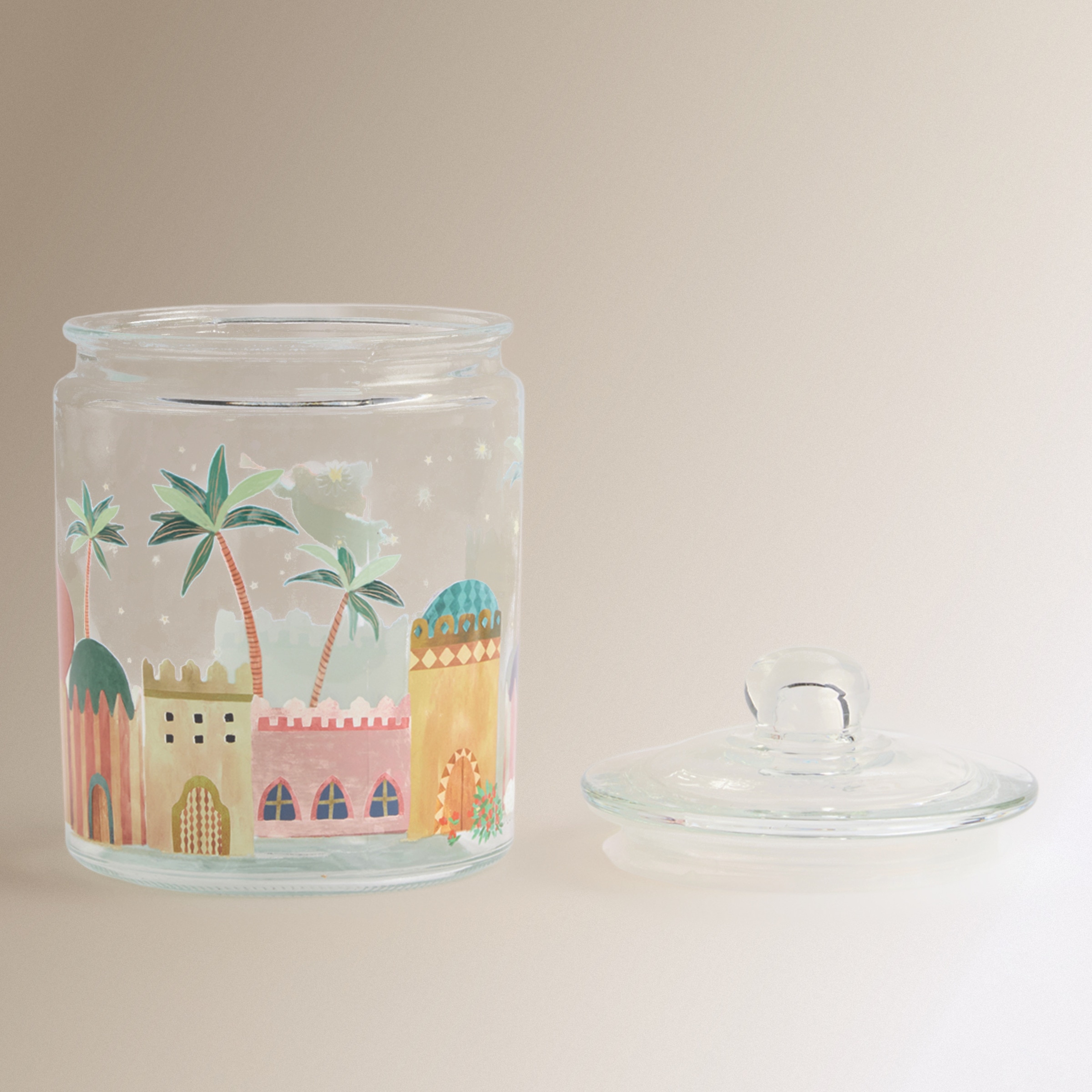 Frasco de Cristal Reis Magos Natal Transparente-2