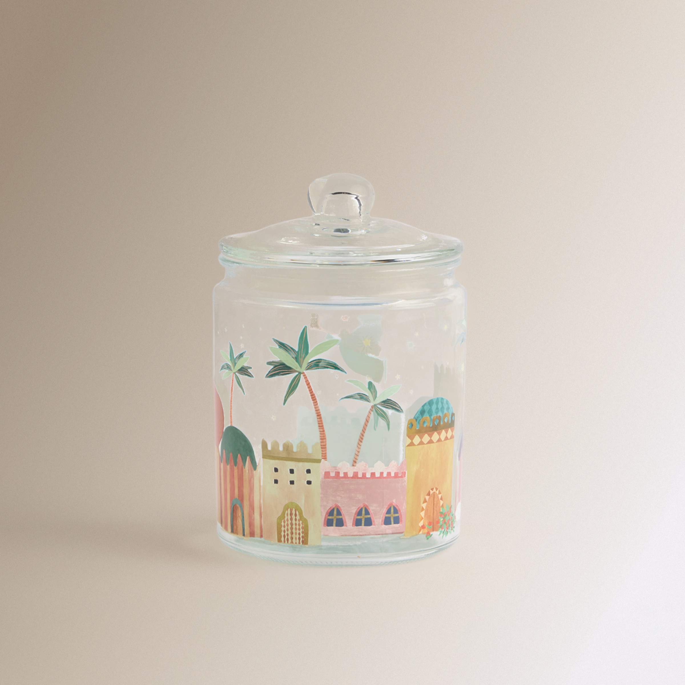 Frasco de Cristal Reis Magos Natal Transparente-1