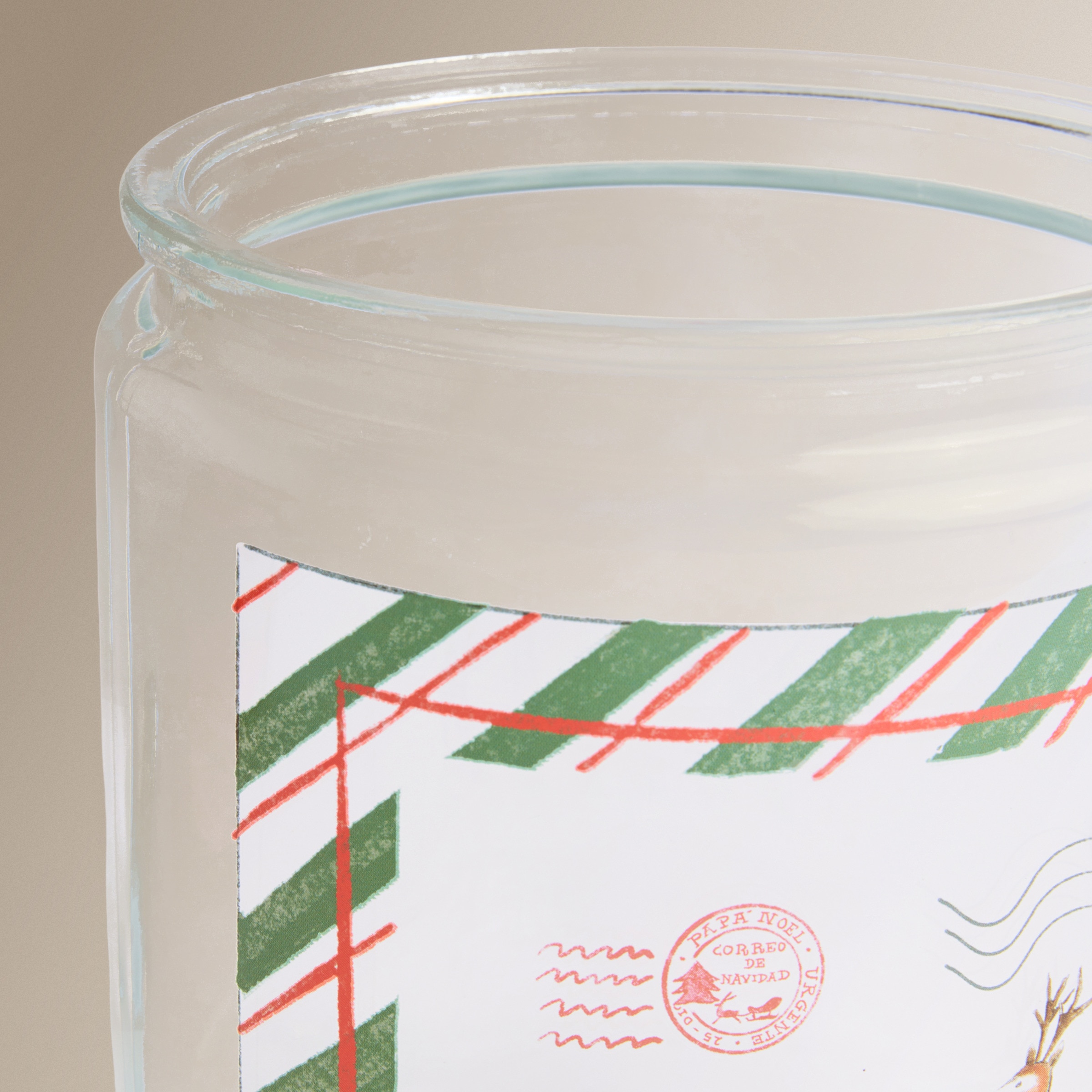 Bote de cristal Papá Noel Navidad Transparente-3