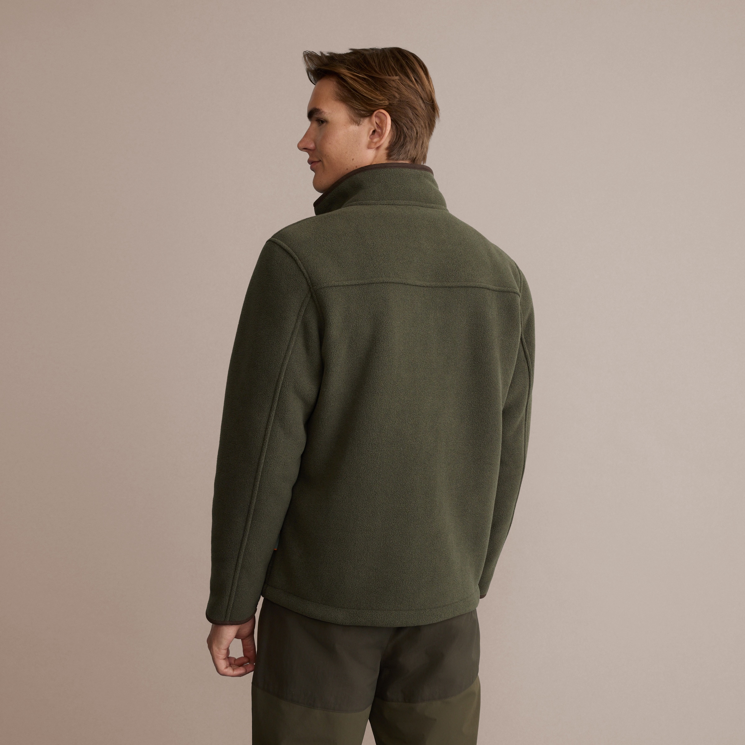 Blusão Top de Homem com Forro Polar Verde-militar-4