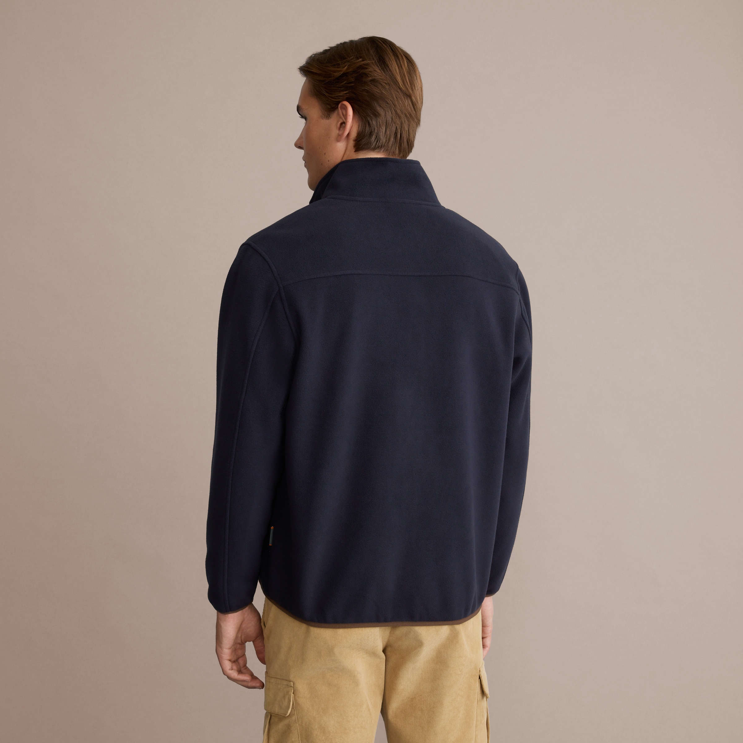 Blusão de Forro Polar Básico Azul-marinho-4