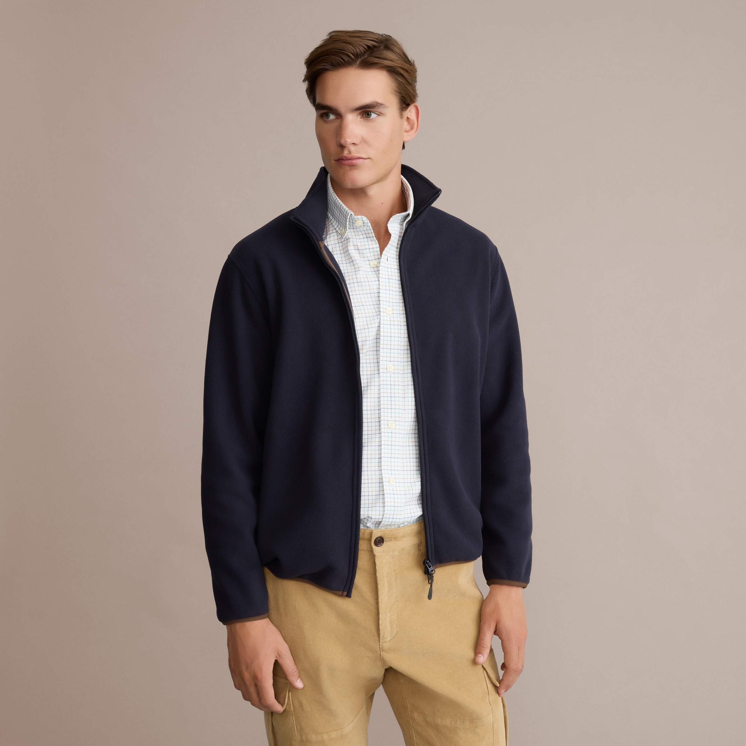 Blusão de Forro Polar Básico Azul-marinho-2