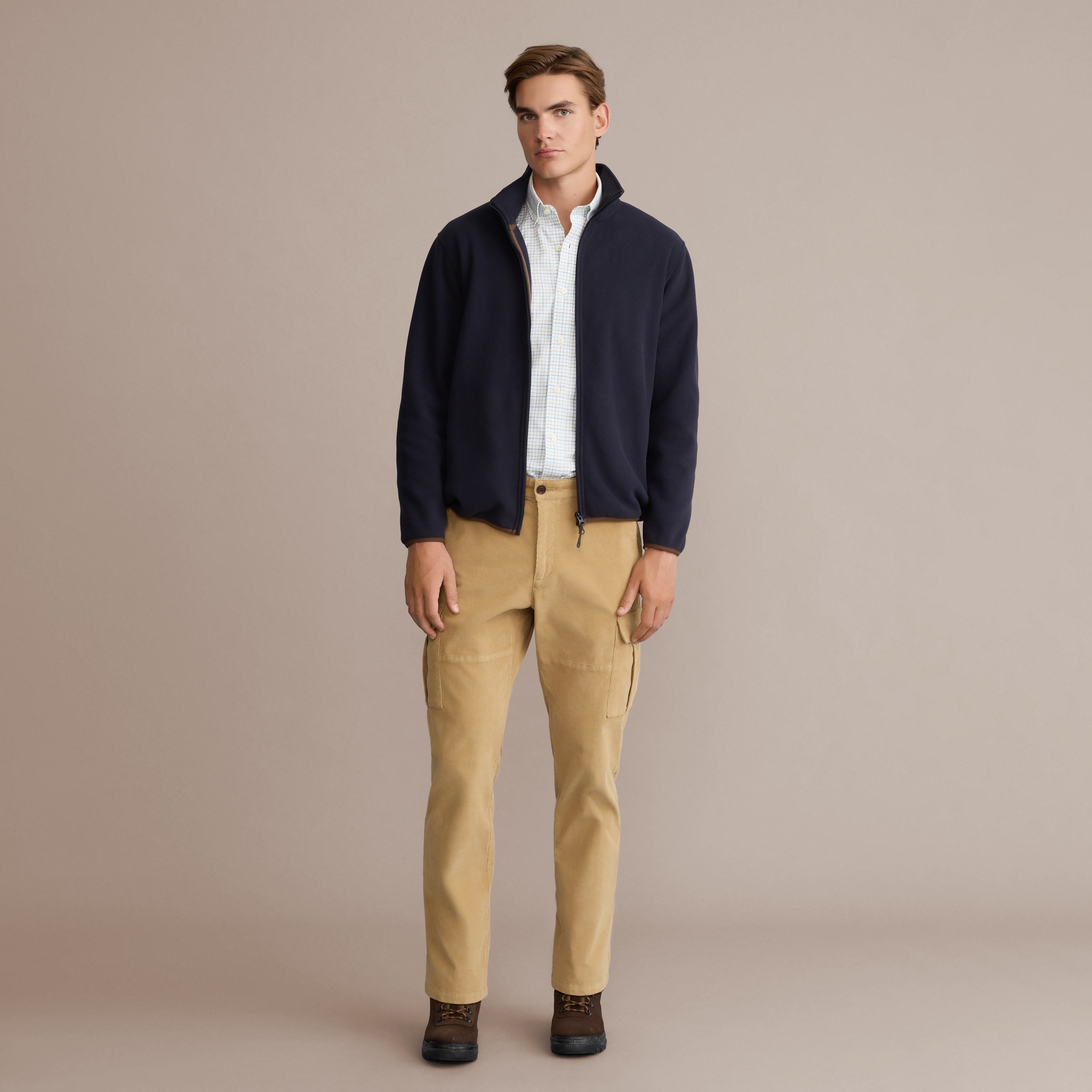 Blusão de Forro Polar Básico Azul-marinho-3