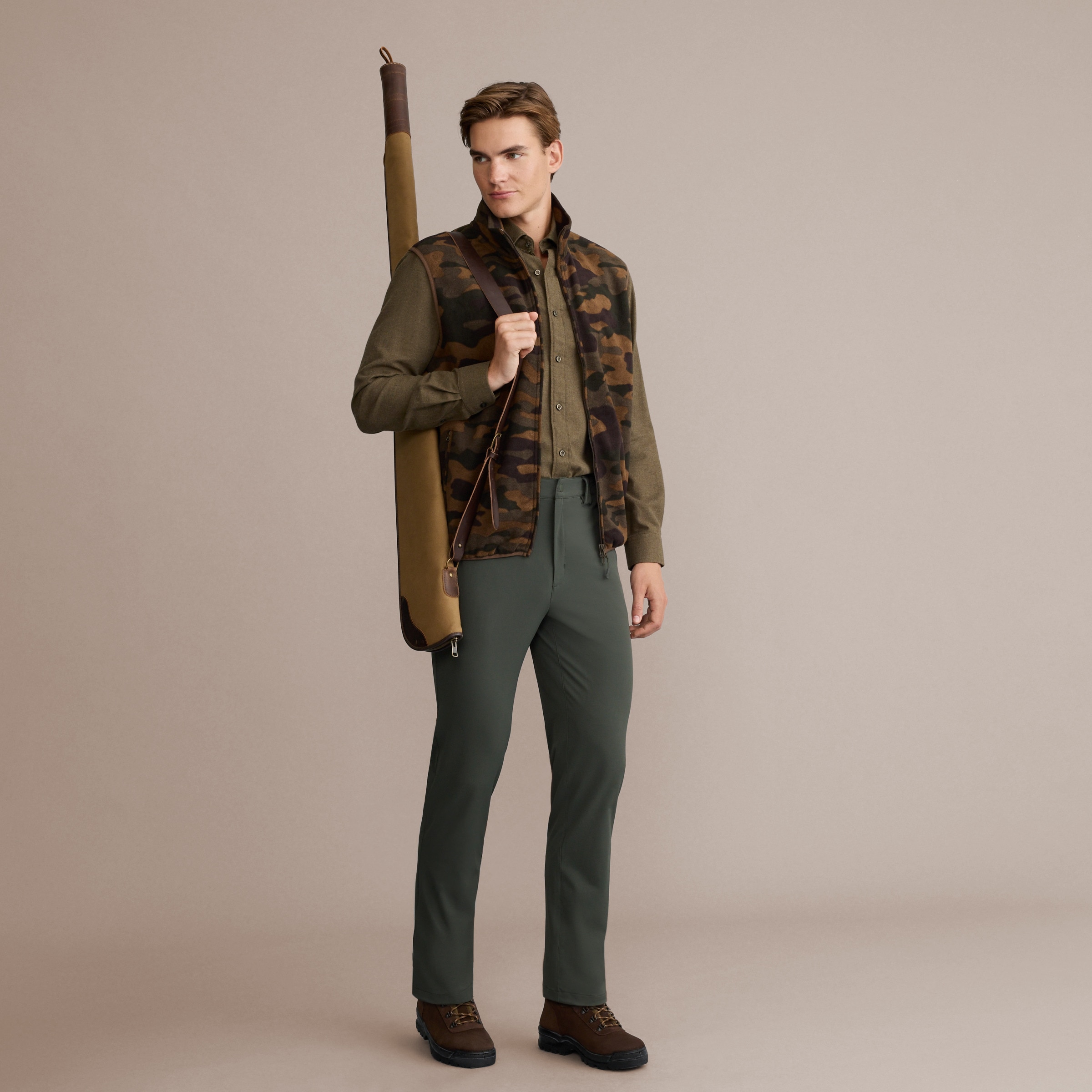 Colete Polar Básico de Homem Camuflagem-3