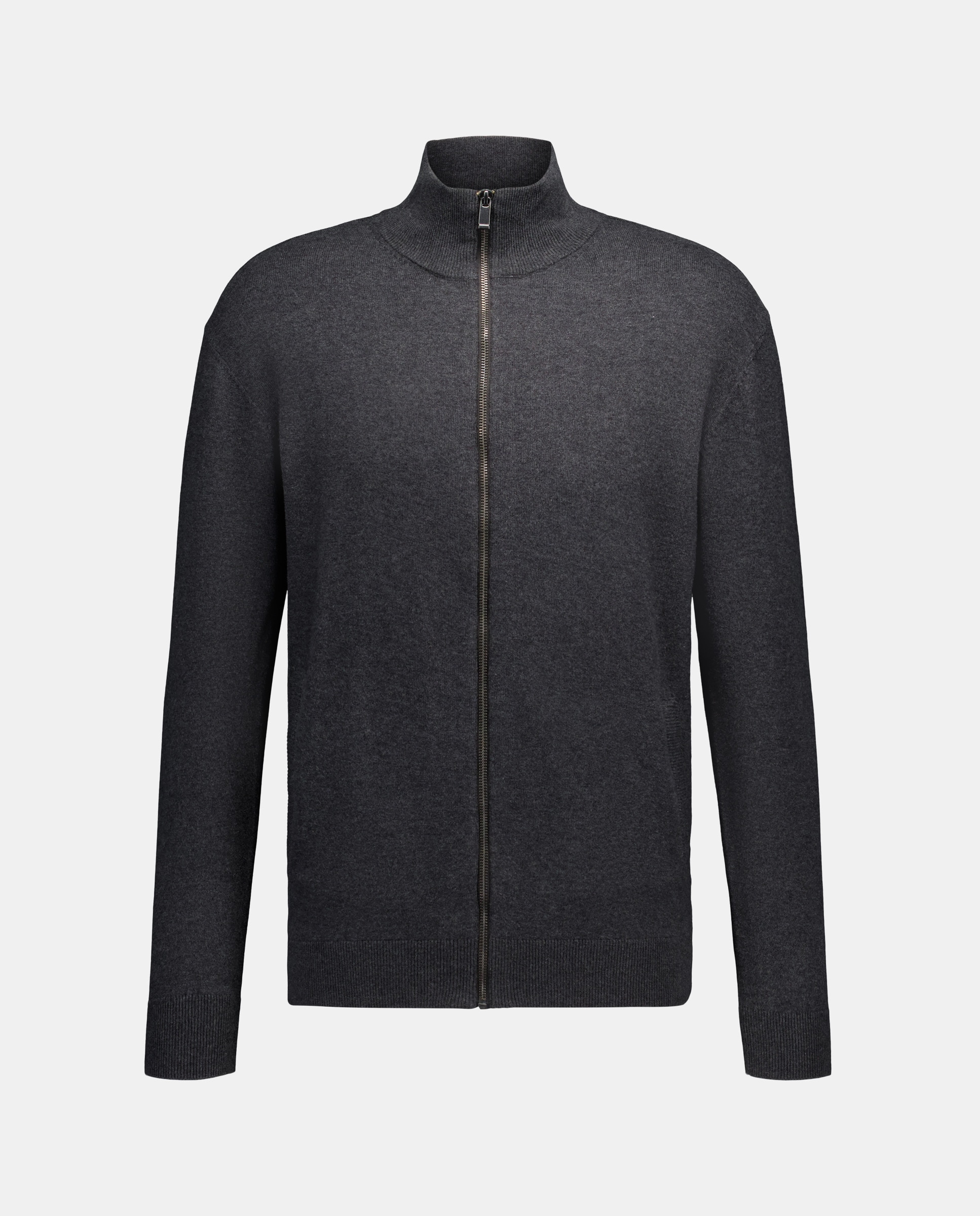 Chaqueta de hombre cremallera lisa algodón 100% 820 Gris medio-4