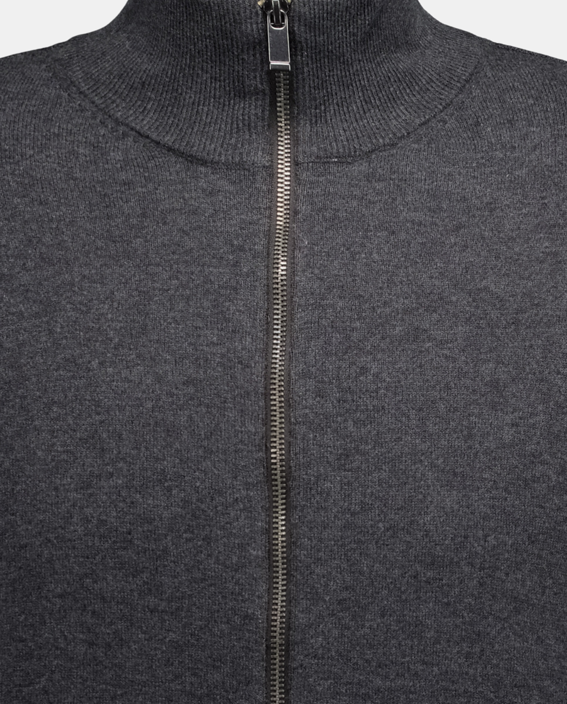 Chaqueta de hombre cremallera lisa algodón 100% 820 Gris medio-5