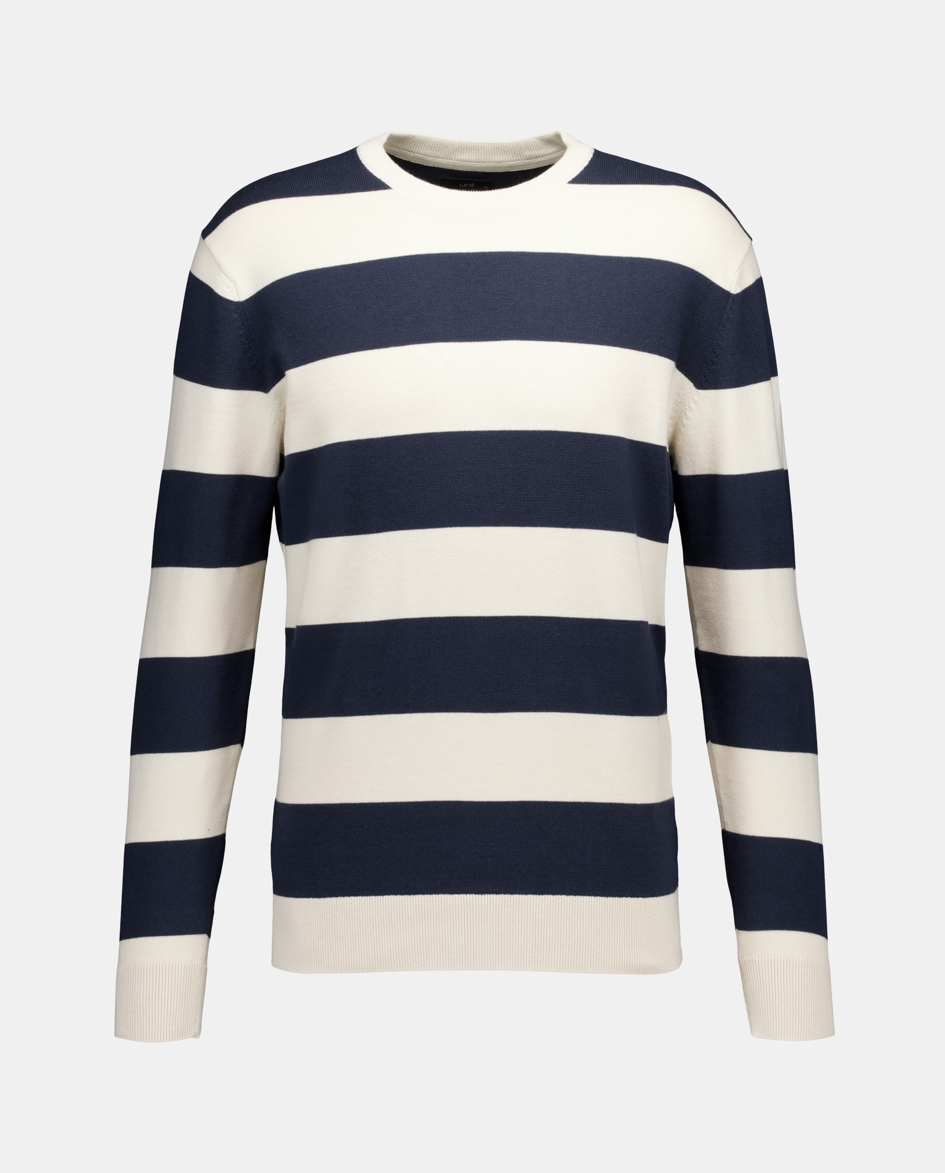 Jersey de hombre cuello caja rayas algodón 100% 120 Crudo-4