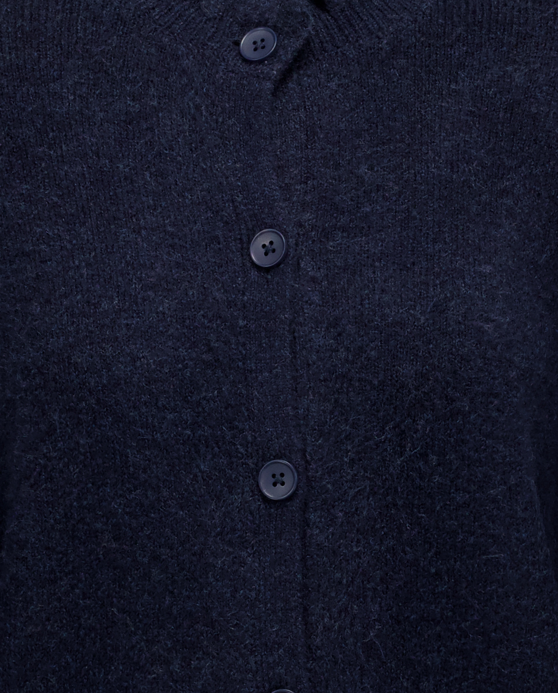 Cardigan de mujer con volante en el cuello Azul marino-5