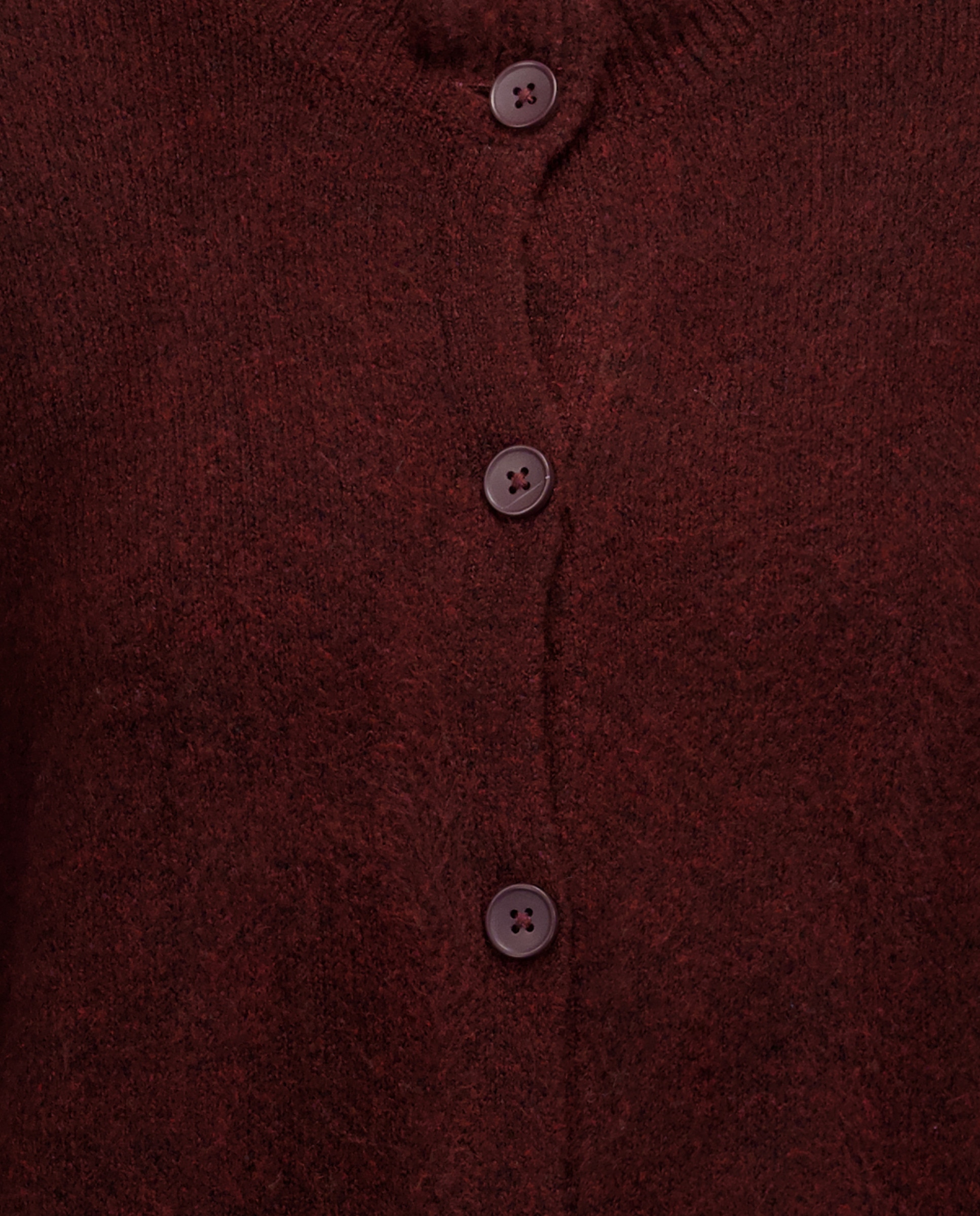Cardigan de mujer con volante en el cuello Burdeos-5
